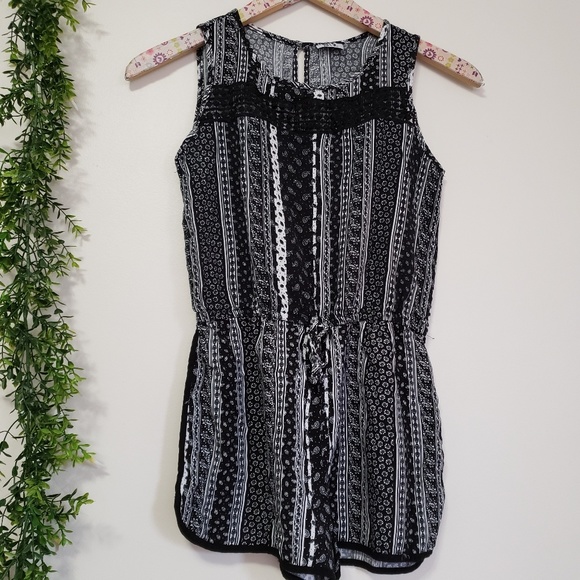 Joey B Pants - 🌵JOEY B black and white printed romper